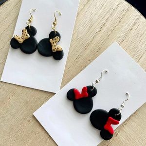 Clay Mini Mouse Dangle Earrings